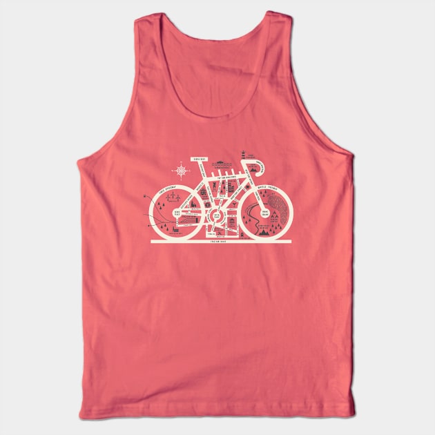 Bike City Map Tank Top by spike00